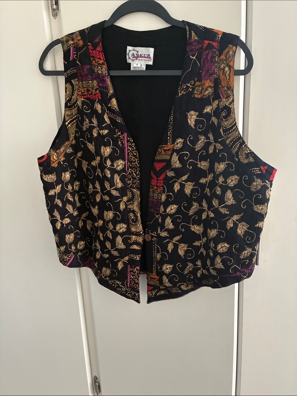 Vintage EUC Ankur Boho Patchwork Vest